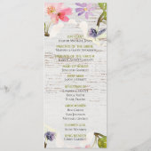 Programme Flores roses rustiques sur Mariage de bois blanc (Dos)