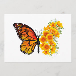 Programme Flower Butterfly with Yellow California Poppy