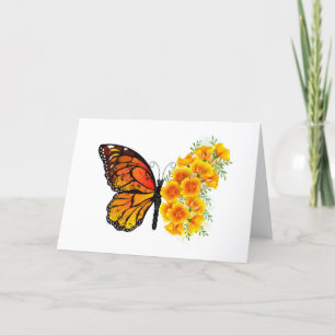 Programme Flower Butterfly with Yellow California Poppy