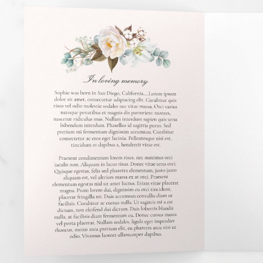 Programme Flower Celebration of Life (Intérieur en premier)