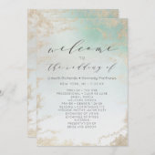 Programme Fond Abstrait Aqua Ombre avec Parties scintillant  (Devant / Derrière)