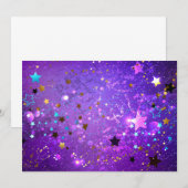 Programme Fond en feuille de papier violet avec des étoiles (Devant / Derrière)