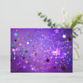 Programme Fond en feuille de papier violet avec des étoiles (Debout devant)