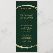 Programme Forêt Vert Rustique Gold Cercle Ampersand Mariage (Dos)