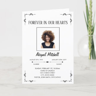 Programme Forever In Our Hearts Funeral Program | FP00014