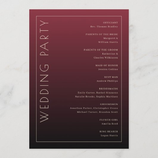 Programme Formal Maroon Ceremony Program (Dos)