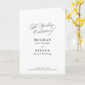 Programme Formal Script Booklet Wedding (Fleur jaune)