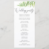 Programme fougère aquarelle. Script botanique de Woodland ma (Dos)