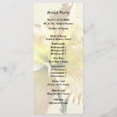 Programme Fournitures de Mariage Jour Jaune (Dos)