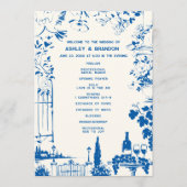 Programme French Blue European Garden Whimsical Wedding (Devant)