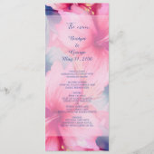 Programme fuchsia hawaïen floral tropical mariage hibiscus (Devant)