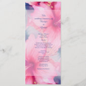 Programme fuchsia hawaïen floral tropical mariage hibiscus (Dos)