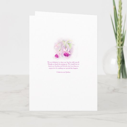 Programme Fuchsia Mariage rose violet (Dos)