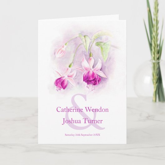 Programme Fuchsia Mariage rose violet (Devant)