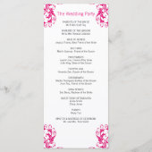 Programme Fuchsia Pink Mariage damassé (Dos)