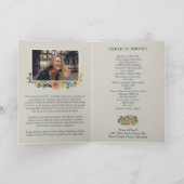 Programme Funérailles de collection de photos florales jaune (Intérieur)