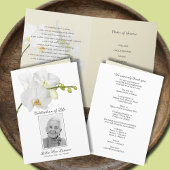 Programme Funérailles de l'orchidée blanche Célébration de l