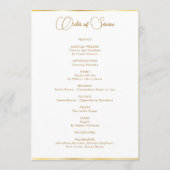 Programme Funérailles de photo Gold Rim (Dos)