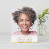 Programme Funérailles de photo Gold Rim (Debout devant)