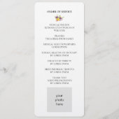 Programme Funérailles du Spray botanique jaune et violet (Dos)