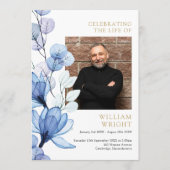 Programme Funérailles Florales Bleues Ordre de service (Devant)