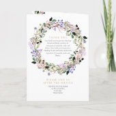 Programme Funérailles florales de lavandeOrdre de service pl (Dos)