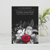 Programme Funérailles florales noires et blanches (Debout devant)