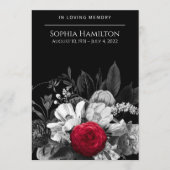 Programme Funérailles florales noires et blanches (Devant)