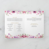 Programme Funérailles Mémorial Ordre de service Floral Photo (Intérieur)