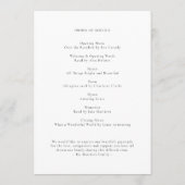 Programme Funérailles minimalistes | Célébration moderne de (Dos)