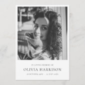 Programme Funérailles minimalistes | Célébration moderne de (Devant)