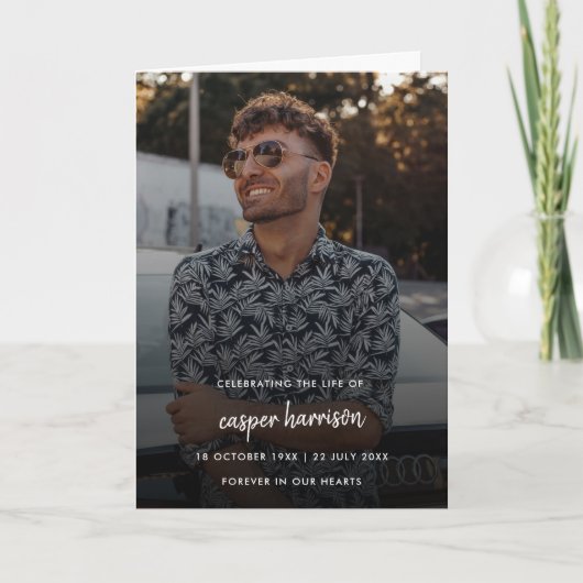 Programme Funérailles modernes | Célébration de la vie pliée (Devant)