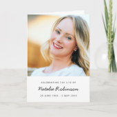 Programme Funérailles modernes | Célébration de l'ordre de s (Devant)