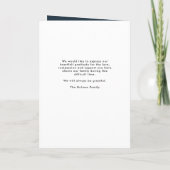 Programme Funérailles modernes | Marine Bleu Ordre de servic (Dos)