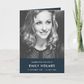 Programme Funérailles modernes | Marine Bleu Ordre de servic (Devant)