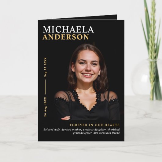 Programme Funérailles modernes / Mémorial / Célébration de l (Devant)