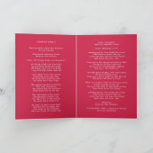 Programme Funérailles modernes | Ordre de service rose plié (Intérieur)