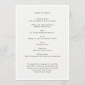 Programme Funérailles modernes | Photo commémorative de l'or (Dos)