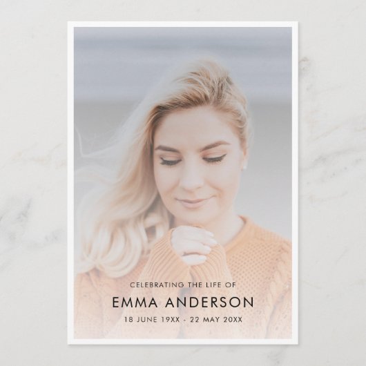 Programme Funérailles modernes | Photo commémorative de l'or (Devant)