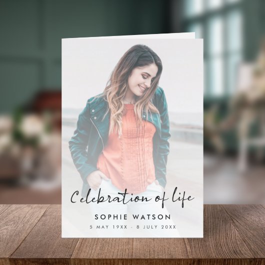 Programme Funérailles modernes | Photo Ordre de service plié