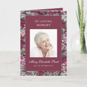 Programme Funérailles multicophotos de la Bourgogne rouge (Devant)