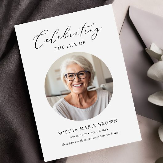 Programme Funérailles nécrologie Ordre de service Photo Mémo