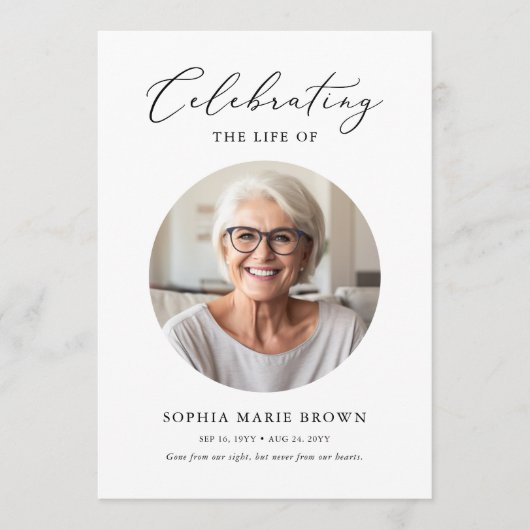 Programme Funérailles nécrologie Ordre de service Photo Mémo (Devant)