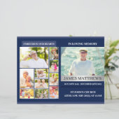 Programme funéraire bleu classique (Debout devant)