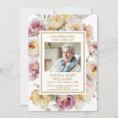 Programme funéraire Blush rose et jaune Flora (Devant)