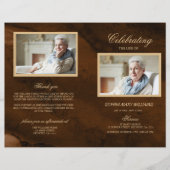 Programme funéraire bronze et or | Ordre de servic (Devant)