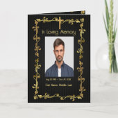 Programme funéraire Christian Elegant Gold Black (Devant)