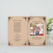 Programme funéraire Circulaire Modèle (Debout devant)