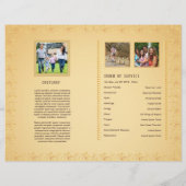 Programme funéraire Circulaire Modèle (Dos)