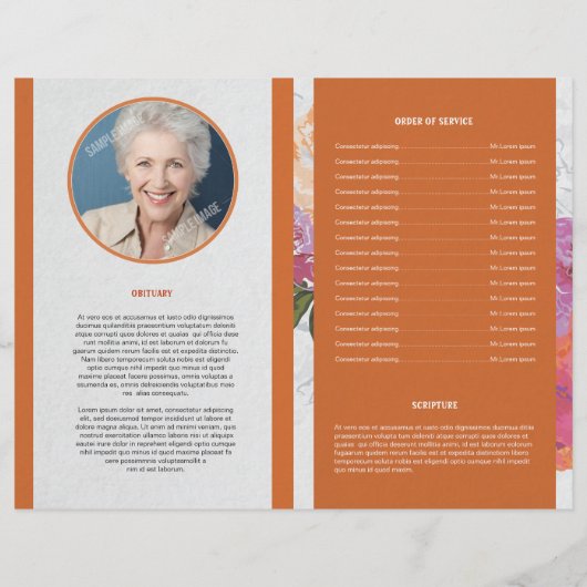 Programme funéraire commémoratif (Dos)